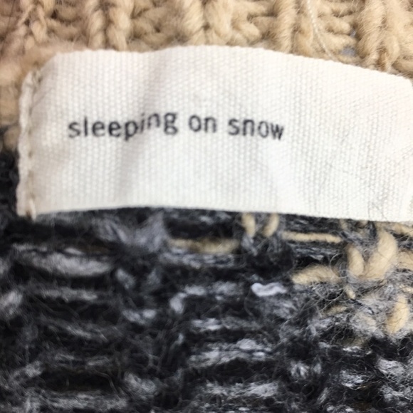 Anthropologie Sleeping On Snow Sweater Womens XS Cream Black Cheetah‎ Pullover - Picture 9 of 16